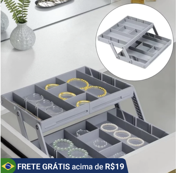 Organizador De Gaveta , Multinível Inteligente Expansível Ajustável De Mesa De Banheiro ref-A109