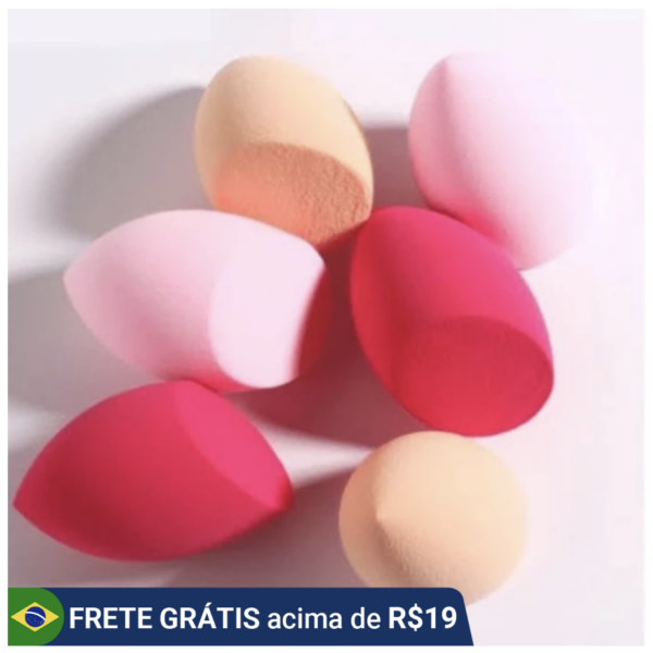 Kit Com12 Esponja Para Maquiagem Beauty