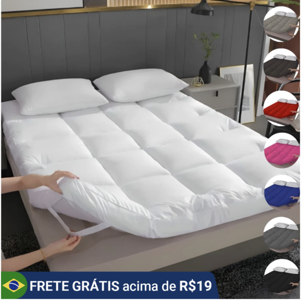Pillow Top Percal 400 Fios Macio Super King Queen Casal