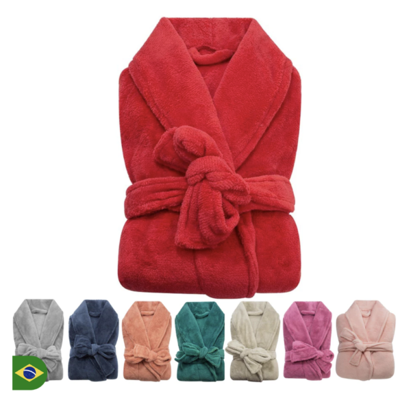 Roupão Microfibra Adulto Extra Macio Unissex (Várias Cores)