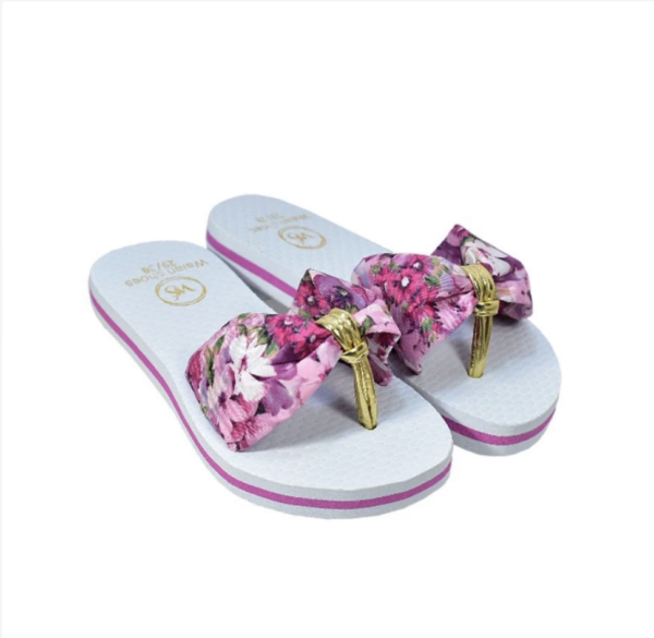 Chinelo tradicional menina infantil de tecido (diferentes cores e estampas)