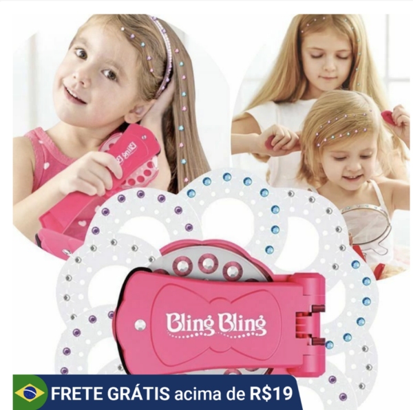 Bling Diamond Adesivas Para Cabelo 180 Gemas Com Máquina De Aplicação de Joias