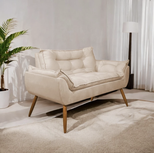 Poltrona Luxo Namoradeira Opala Sala Quarto - Balaqui Decor