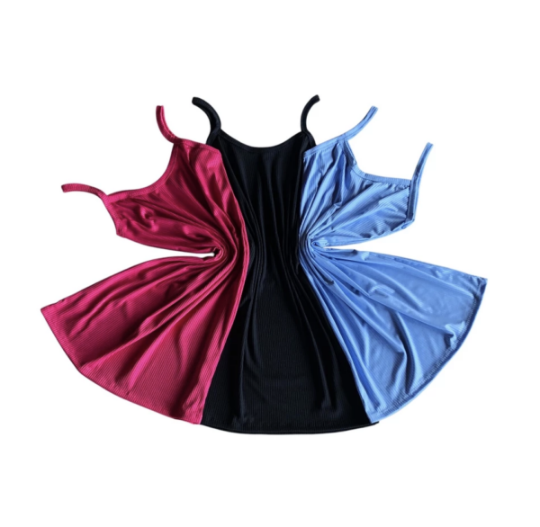 Kit Vestido Feminino Canelado de Alcinha,Tubinho luxo – Básico, Versátil e Elegante do P ao GG