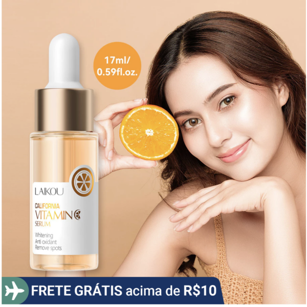 LAIKOU Soro Facial Vitamina C VC Clareador Anti-Aging Freckle Dark Spot Hidratante 17ml