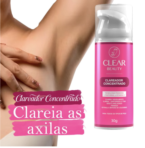 Clareador de virilha e axila Creme Clareador Partes Intimas - Clear Beauty