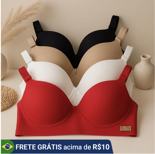 Kit C/04 Sutiãs Premium Reforçado Com Bojo Do P Ao Gg Direto da Fábrica PROMOÇÃO