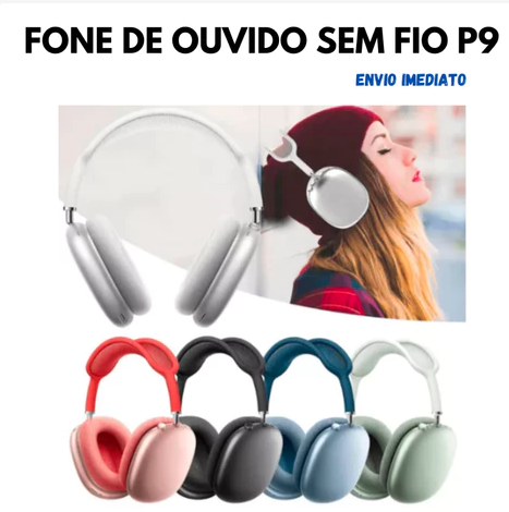 Fone De Ouvido FONE P9 Bluetooth Antiruído Gamer Corrida Headset P9 FONE ESPORTIVO SEM FIO FONE ACADEMIA FONE ADULT