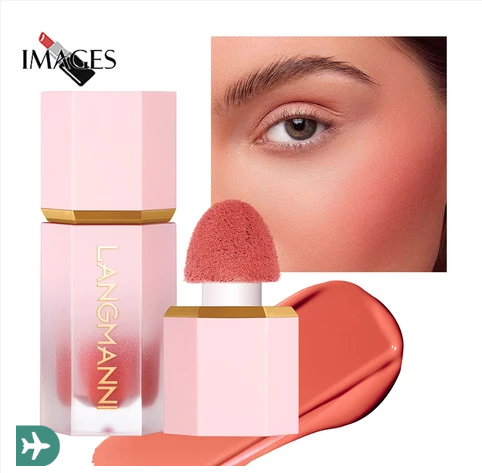 Maquiagem HANDAIYAN Oito-Cores Blush Líquido Brilhante Cor Natural Imagem Líquida