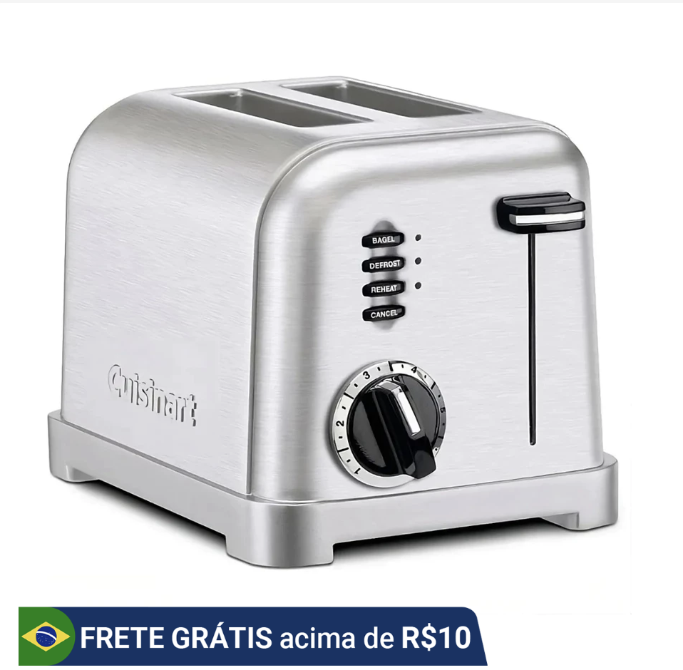 Torradeira Cuisinart Cpt-160br 2 Fatias 1000w Inox 127V