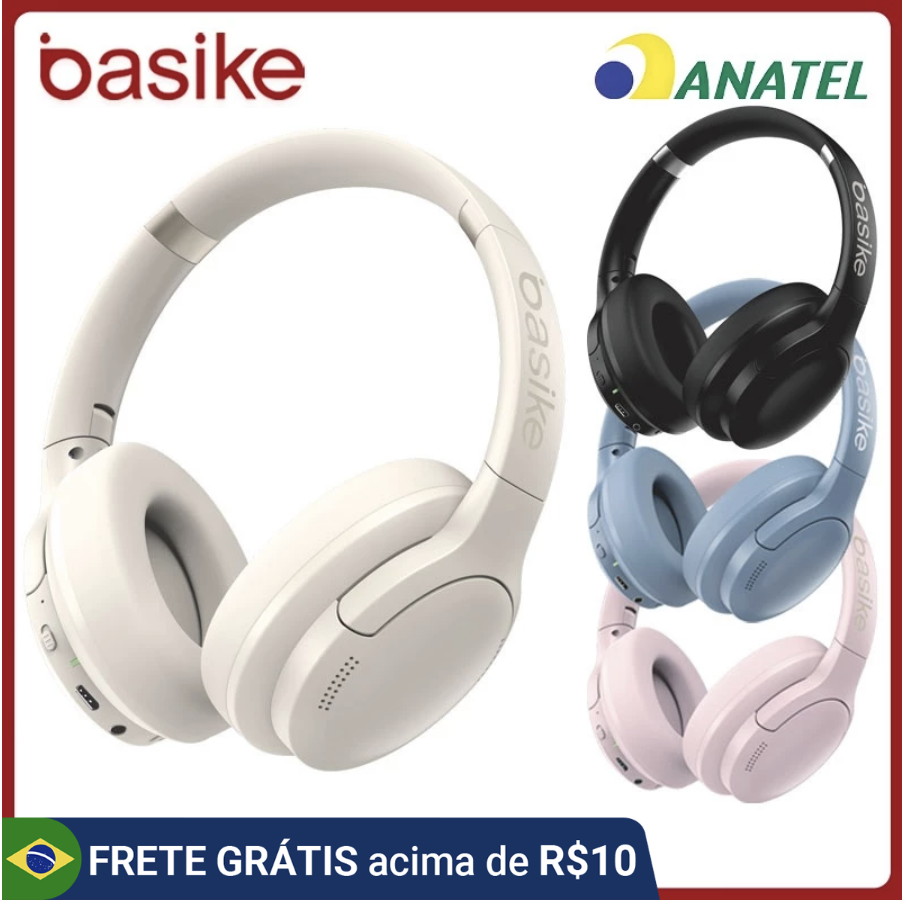 Basike fone de ouvido Headset Bluetooth Redução De Ruído Do Anc Hifi Com Microfone FON20420