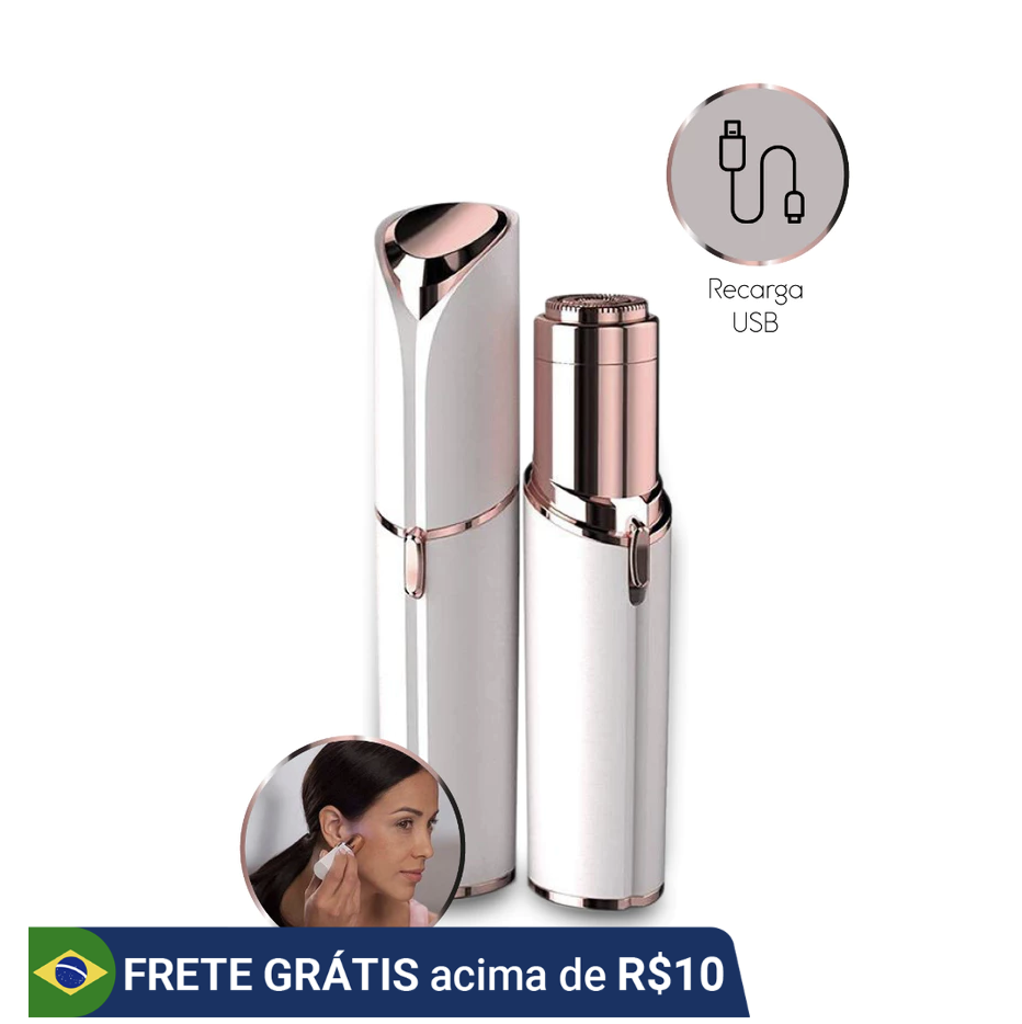 Depilador Elétrico Batom Indolor Portátil Facial Touch Removedor de Pêlos Indesejados Recarregável