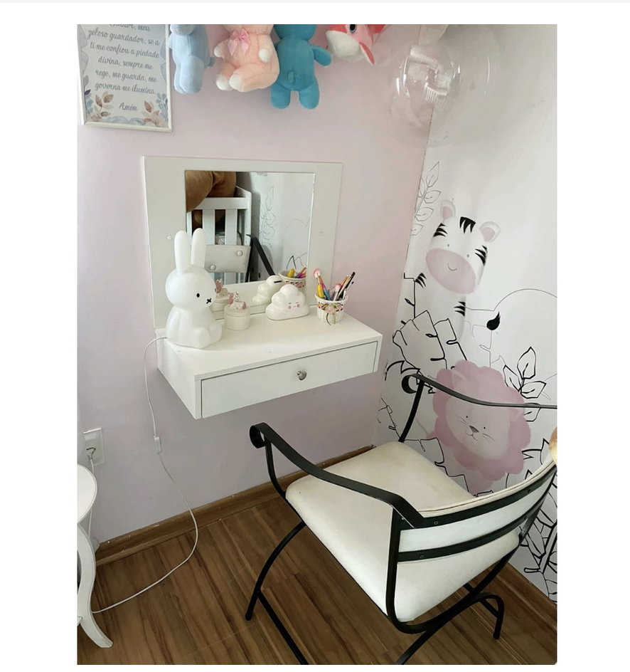 Penteadeira Com Espelho/montada 60CM Console Camarim Com Corrediças Metalicas