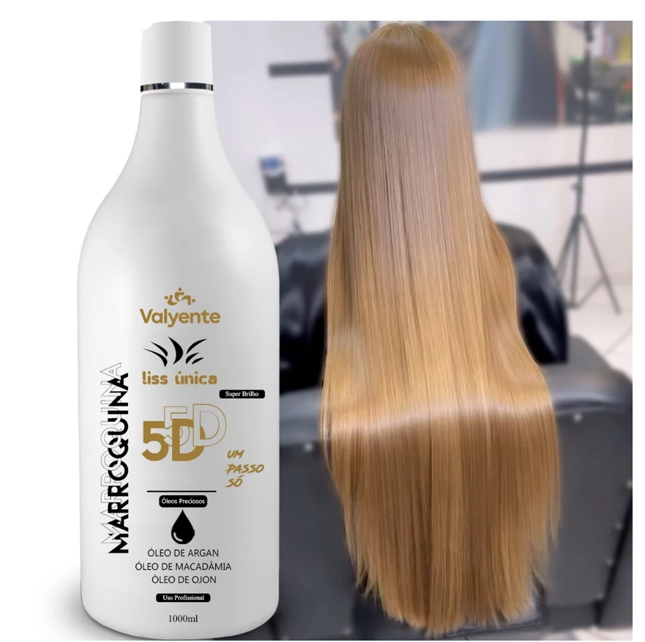 Marroquina Liss única Valyente: Profissional 1000ml | Liso Absurdo Alisa 100% Óleo De Argan