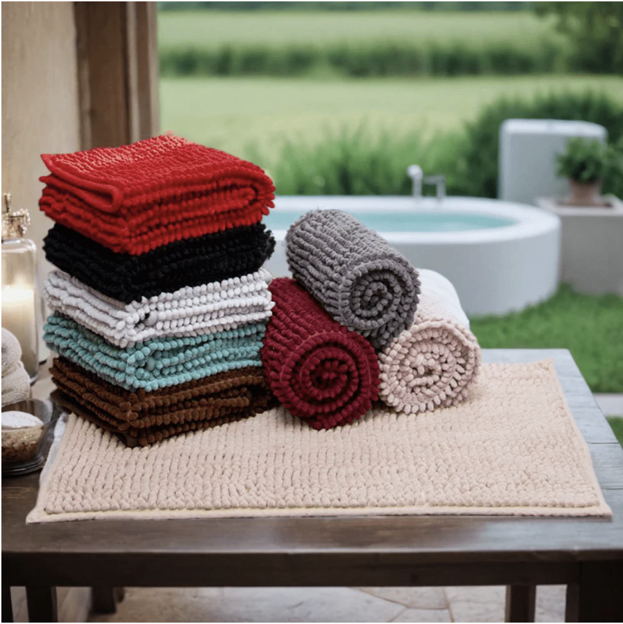 Tapete Banheiro Microfibra 40x60 Grande Antiderrapante Box Bolinha Macarrão Várias Cores Kits (diversas cores)