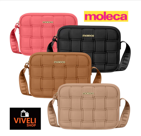Bolsa Moleca Transversal Quadrada Tiracolo Regulavel Pvc Ziper (outras cores)