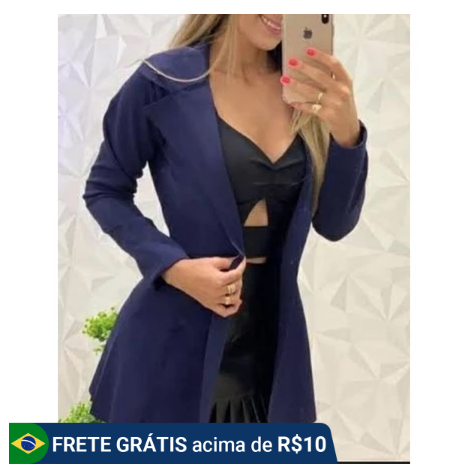 blazer LONGO (alongado)max feminino casaco sobretudo