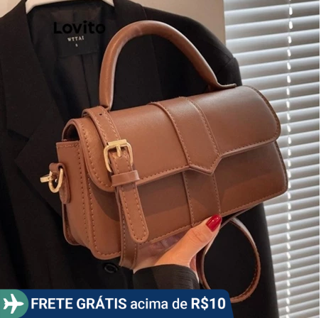 Lovito Bolsa de ombro pequena simples e elegante para mulheres LFA57110 (outras cores)