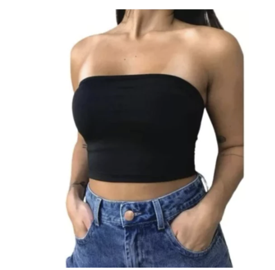 Blusa Tomara que Caia CROPPED TOP FAIXA BLUSINHA TOMARA QUE CAIA Tampa Seios (outras cores)
