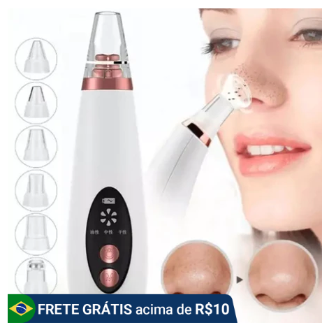 Removedor De Cravos Espinhas Cleaning Sugador Poros Acne Sucção Usb Recarregável