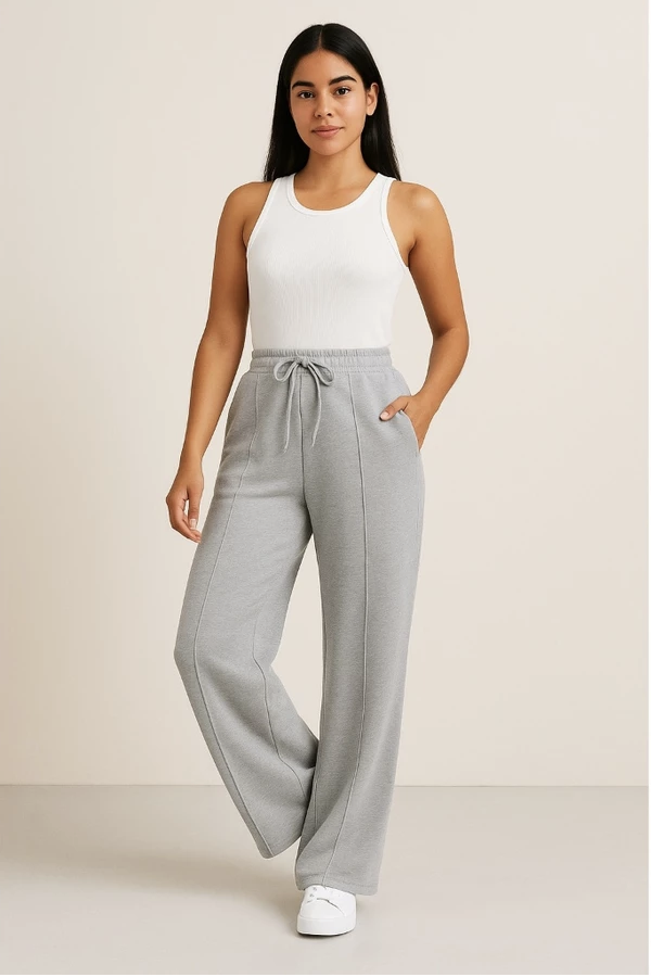 Calça Feminina Moletom Pantalona - Moda Gringa Casual Elegante (P M G GG) (diversas cores)