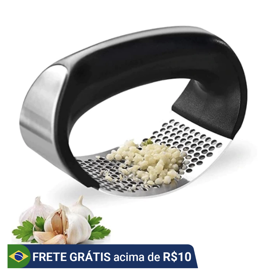 Kits Espremedor Amassador de Alho em Aço Inox ABS